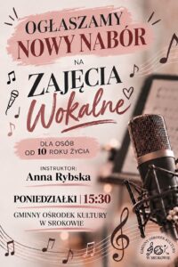 NOWY NABÓR NA ZAJĘCIA WOKALNE