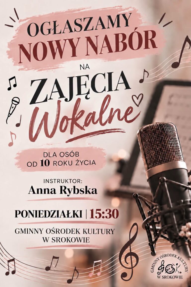 NOWY NABÓR NA ZAJĘCIA WOKALNE