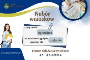 Nabór wniosków o przyznanie stypendium za wybitne osiągnięcia naukowe dla studentów