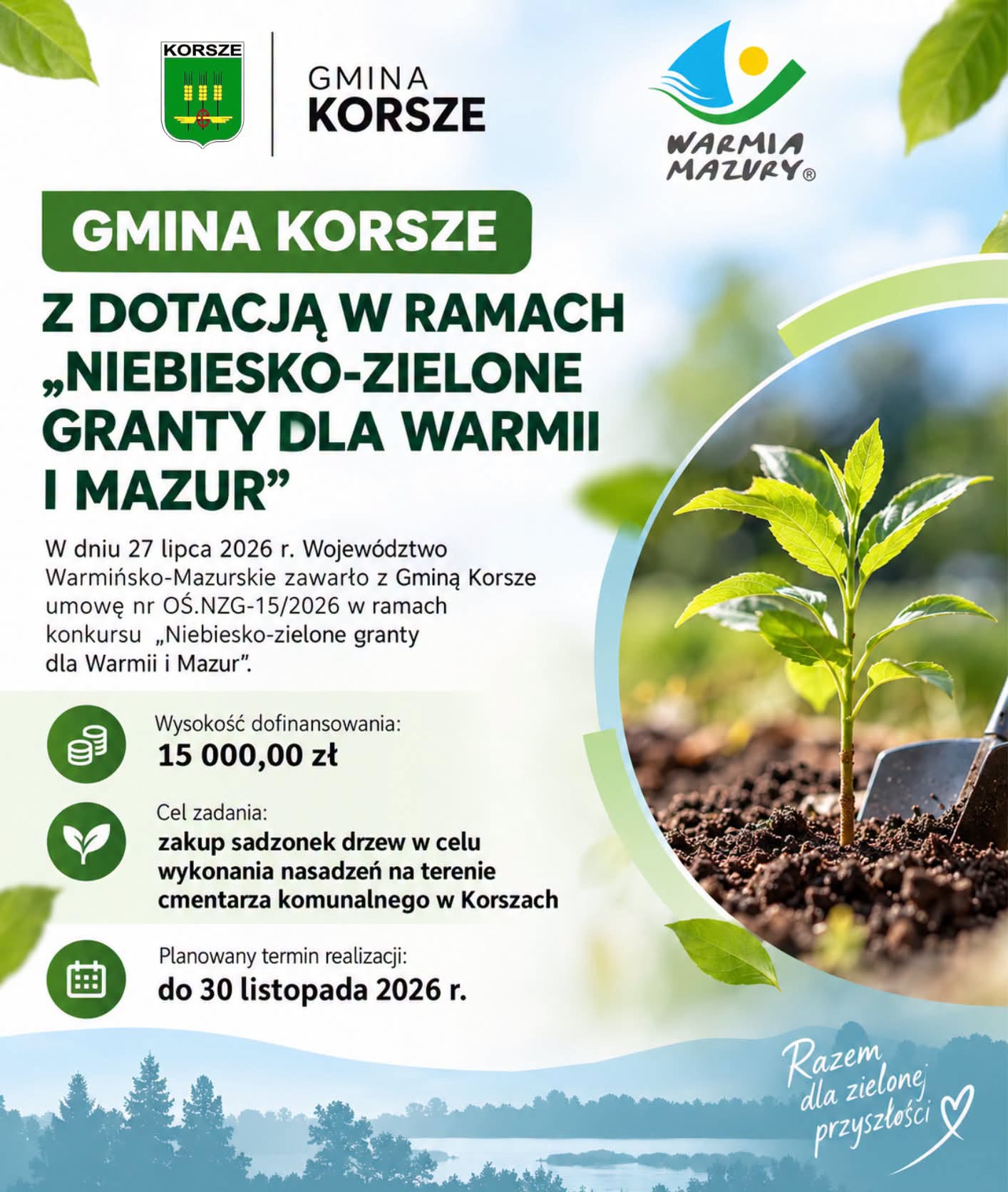 Dofinansowanie dla gminy Korsze
