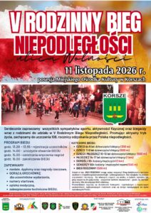V rodzinny bieg niepodległości w Korszach – zapraszamy do udziału!